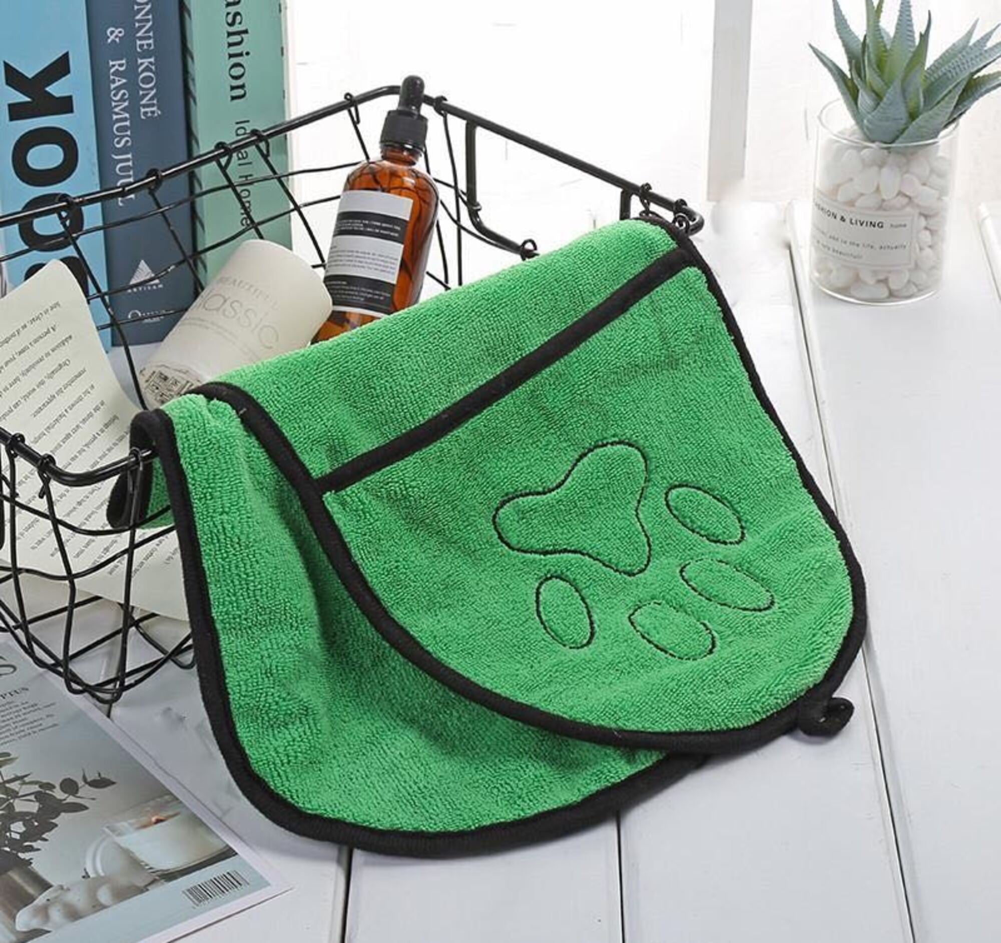 BeNat Pets Hundebadetuch – Doppel-Taschen-Design
