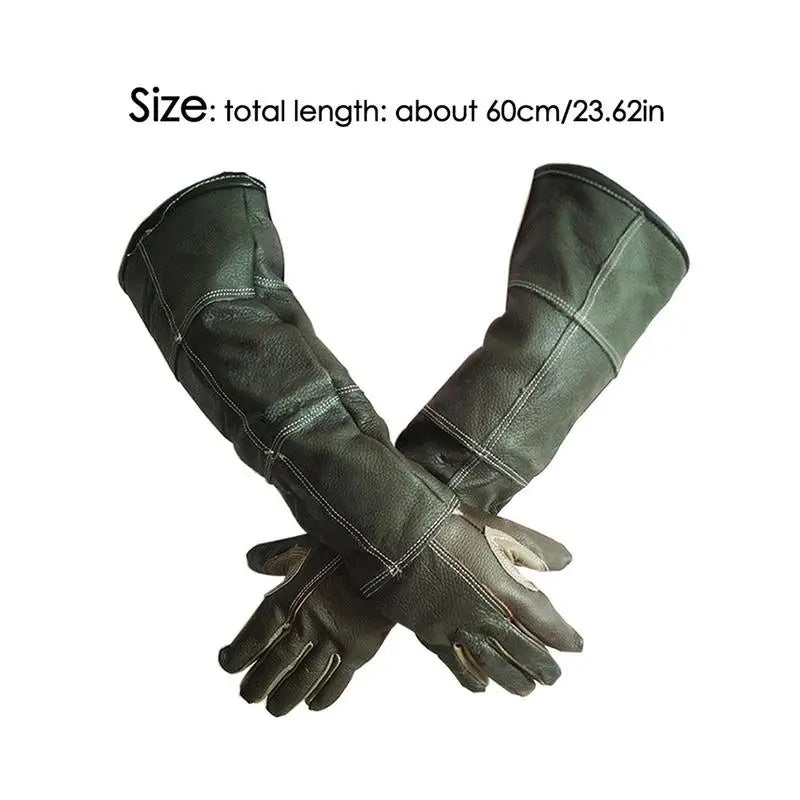 Profi-Schutzhandschuhe aus verdicktem Rindsleder – 60 cm Lang