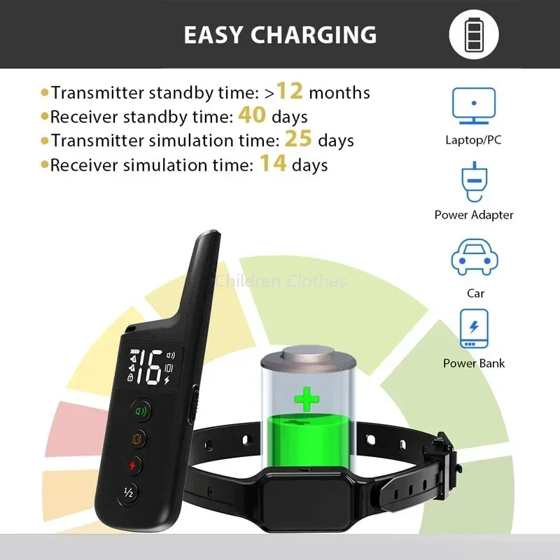 Elektronisches Hundetrainingshalsband – Wasserdicht & Wiederaufladbar mit Fernbedienung
