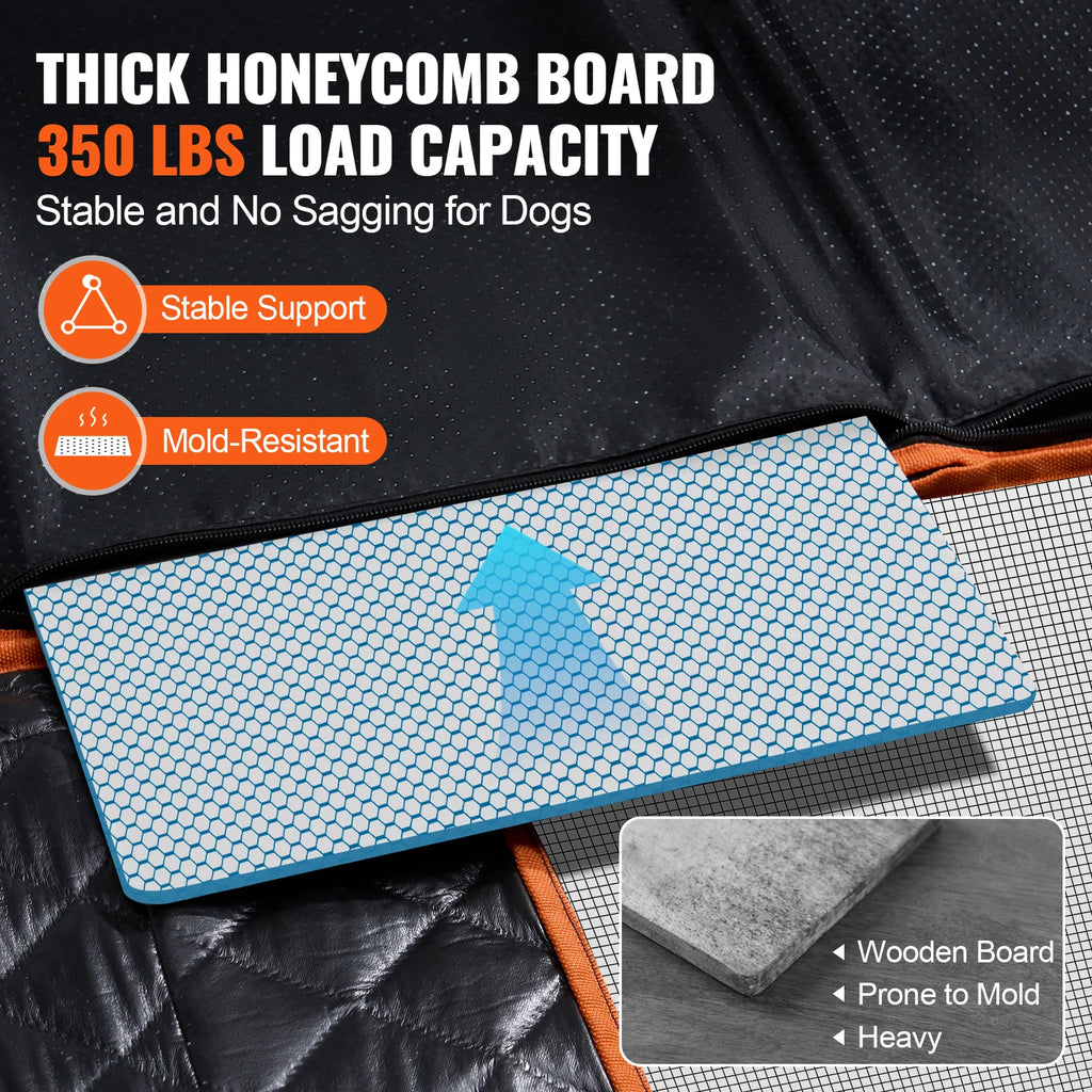 SucceBuy Rücksitz-Erweiterung & Hundesitzbezug für das Auto – mit Netzfenster & Aufbewahrungstasche